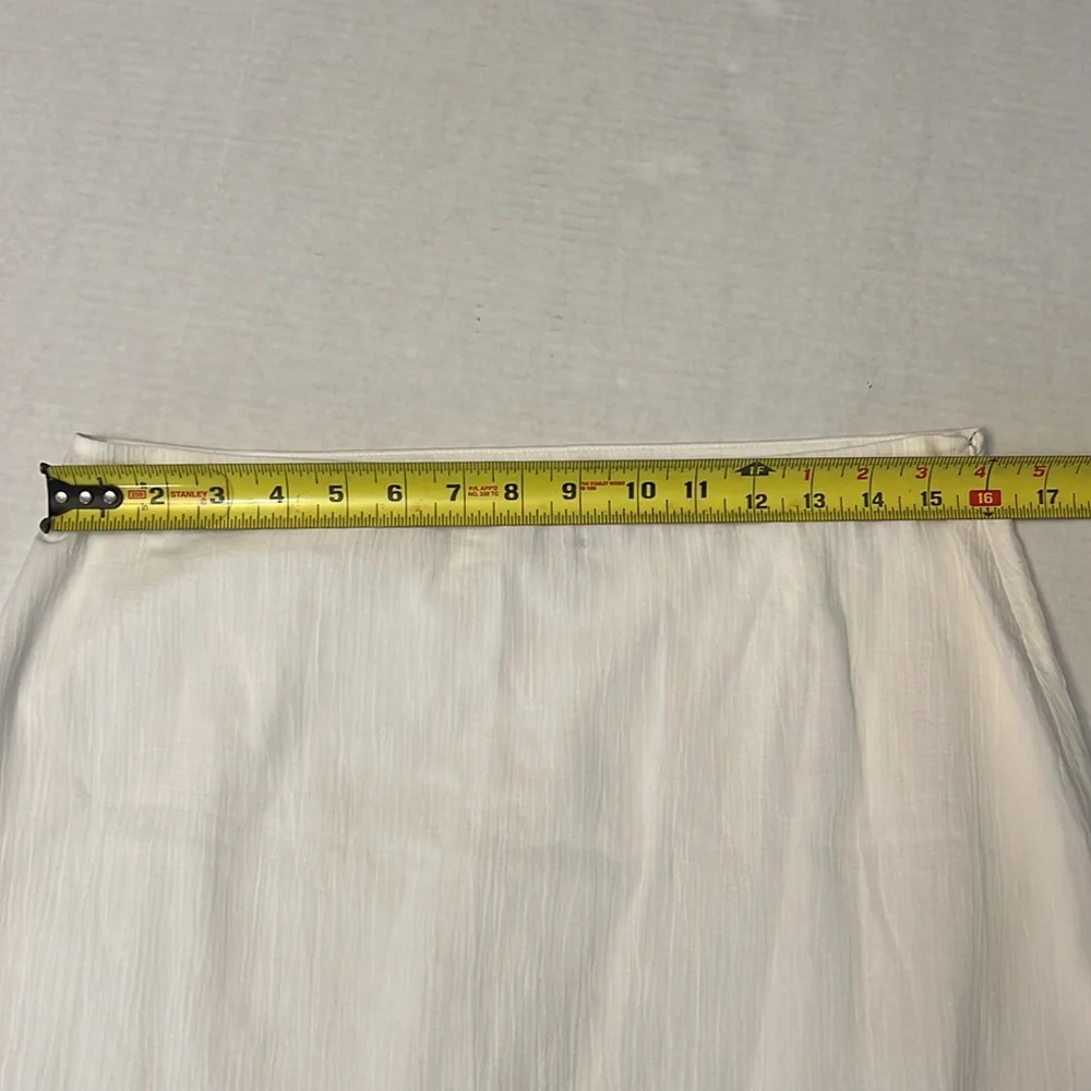 REFORMATION WOMENS WHITE COTTON SAILS SKIRT WITH SLIT SIZE 10